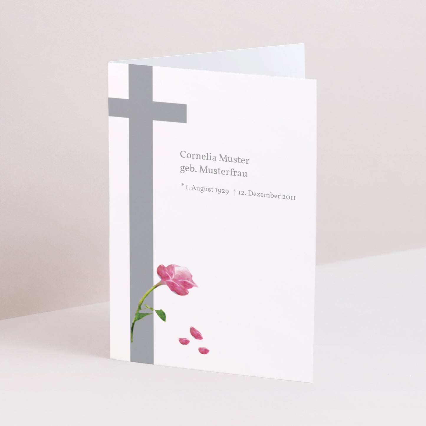 Condoleancekaart Overlijden Dubbel portretvenster Ave Maria - dank, rouw, eerbetoon foto N° 1