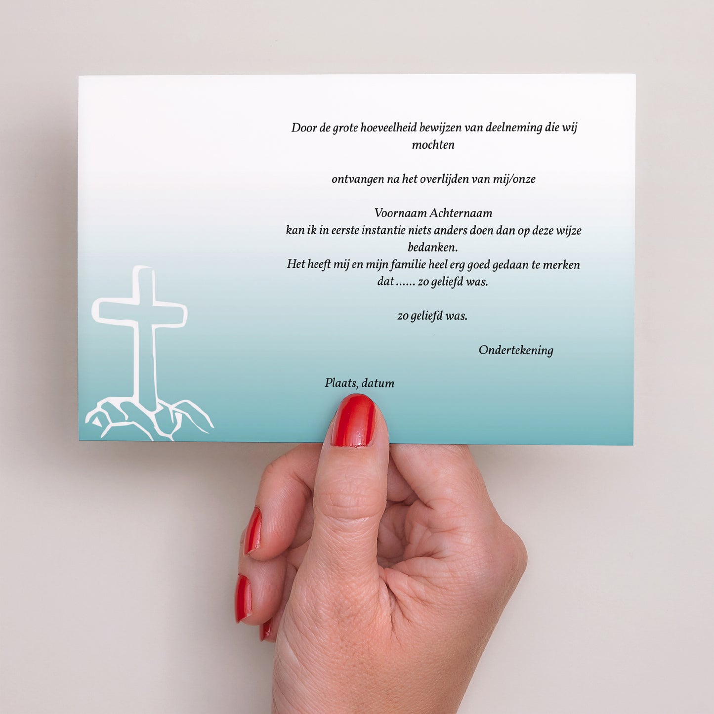 Bedankkaart Overlijden Landschap Wensen van onsterfelijkheid - de dood bedankt foto N° 3