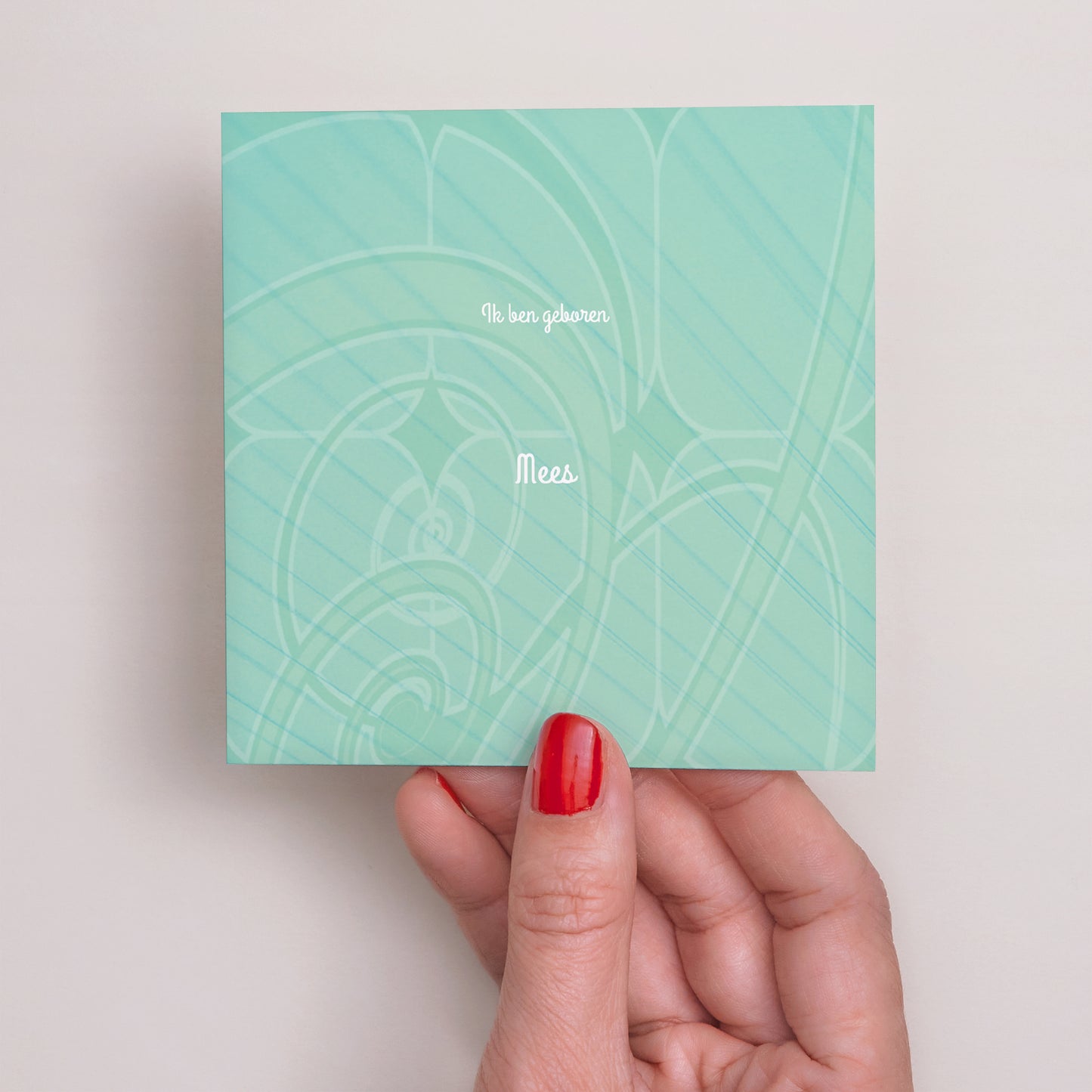 Uitnodigingen Geboorte Vierkant Maïanthème foto N° 3