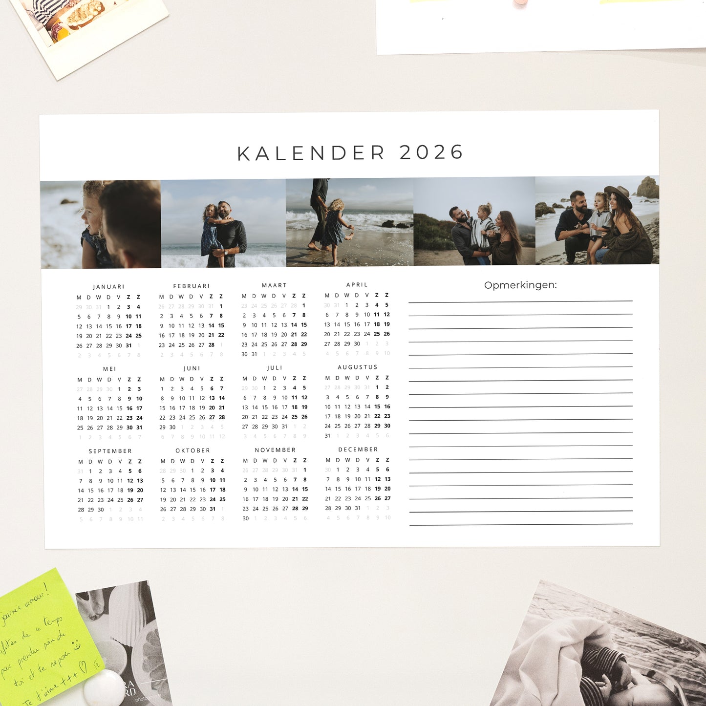 Kalender Eindejaar Magnetisch, enkelvoudig landschap Multifotoplanningskalender foto N° 1