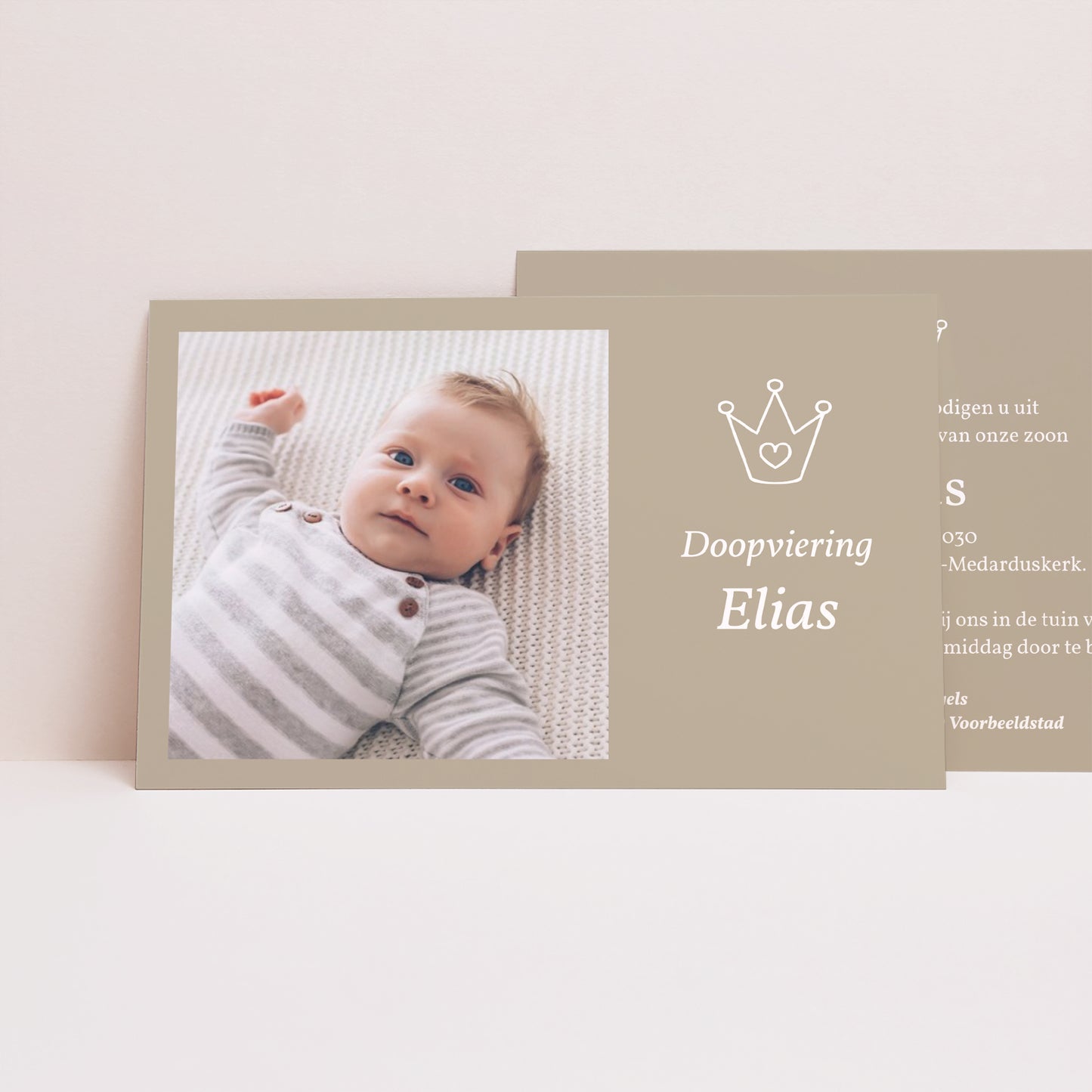 Uitnodigingskaart Doop Landschap Prince Charming - Kaart met foto-aanpassing foto N° 1