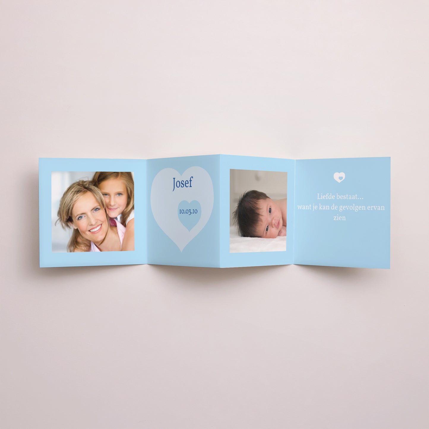 Uitnodigingskaart Geboorte Accordeon Mijn geboorte - Blauw foto N° 2