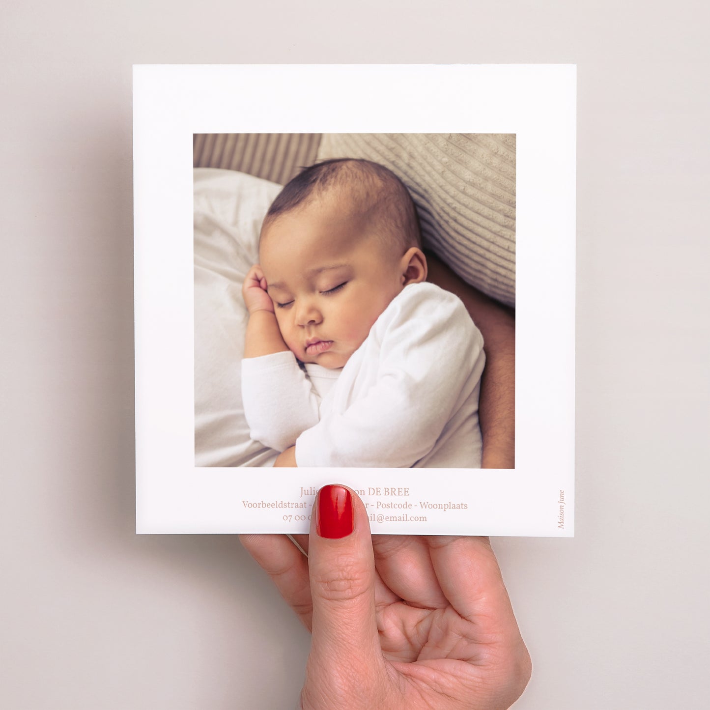 Uitnodigingskaart Geboorte Vierkant De wereld rond - Roze en oranje foto N° 3