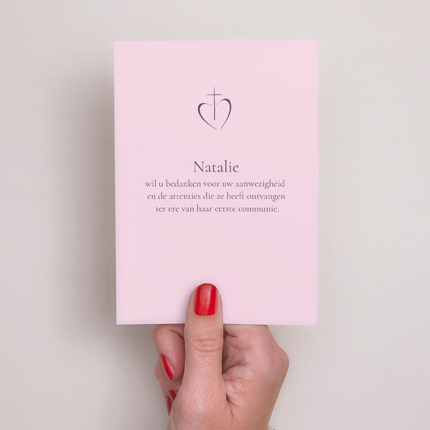 Bedankkaart Communie Portret Geloofsbelijdenis - Meisje foto N° 3