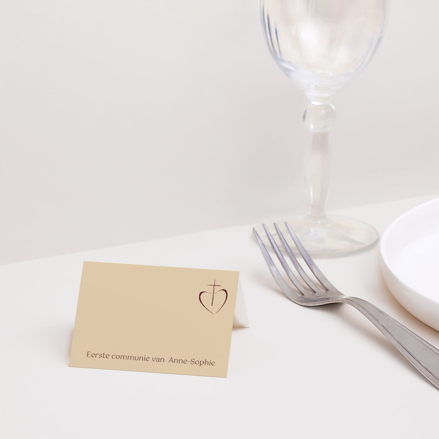 Naamkaartjes Communie 2 luiken Geloofsbelijdenis foto N° 2