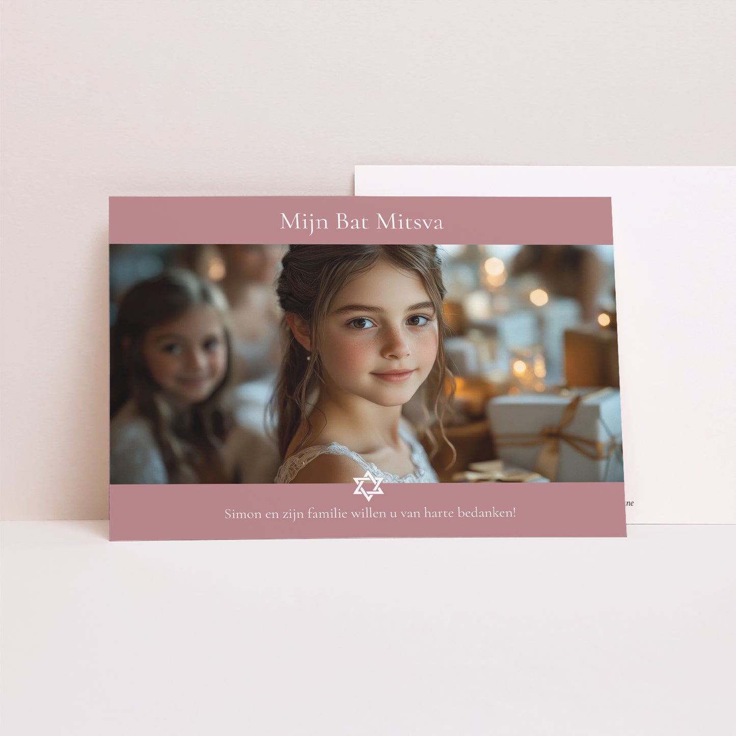 Bedankkaart Bat Mitswa Landschap Bedankt Bat Mitzvah foto N° 1