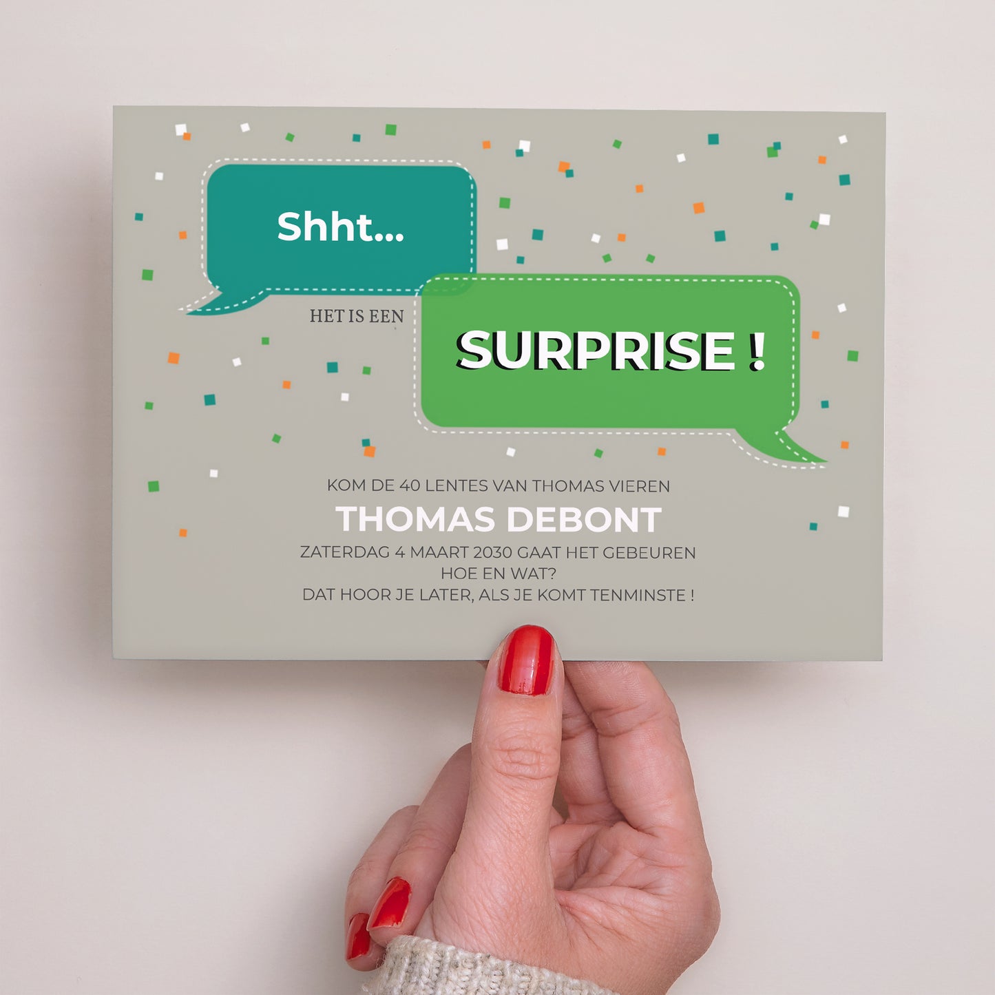 Uitnodigingen Verjaardag Volwassene Landschap Super verrassing foto N° 3