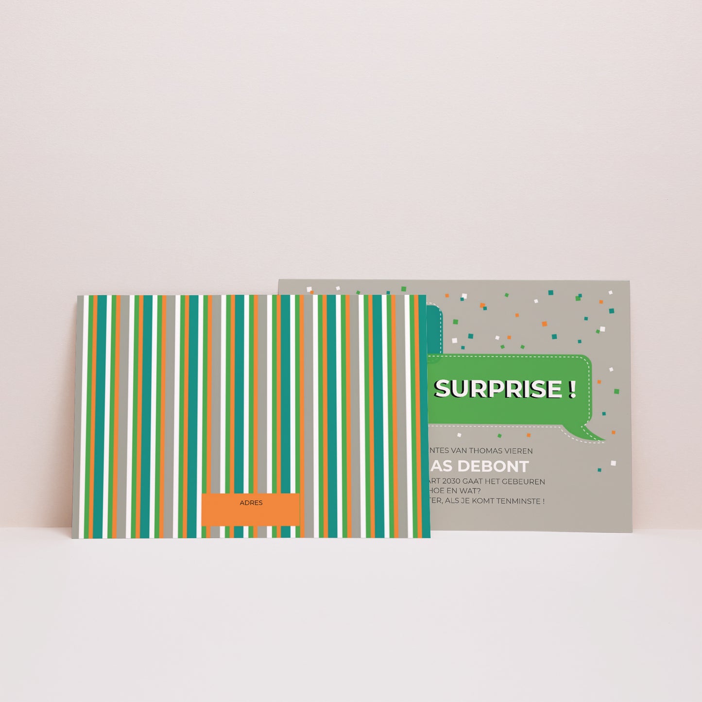 Uitnodigingen Verjaardag Volwassene Landschap Super verrassing foto N° 3