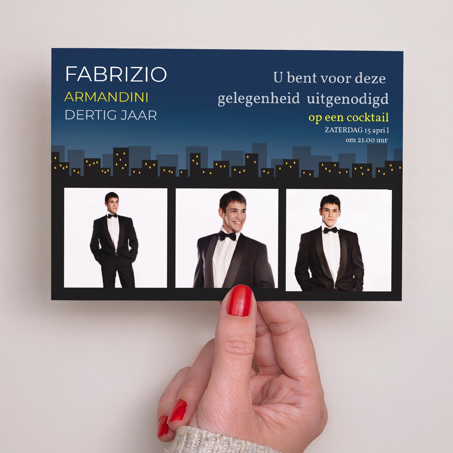 Uitnodigingen Verjaardag Volwassene Landschap Années Lumière foto N° 3