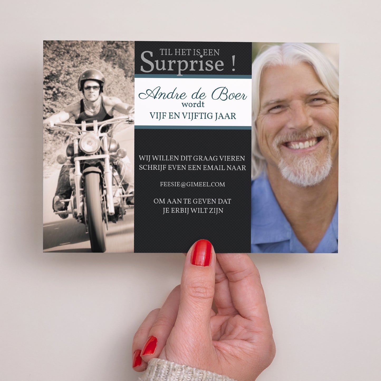 Uitnodigingen Verjaardag Volwassene Landschap Super Surprise II foto N° 3