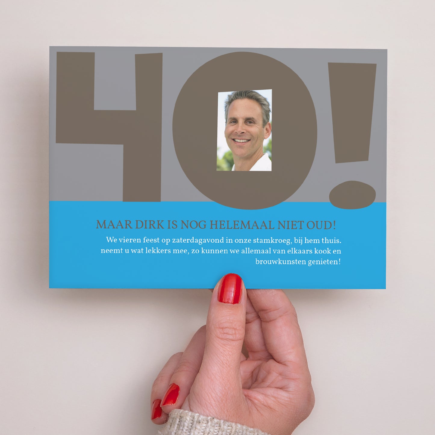 Uitnodigingen Verjaardag Volwassene Landschap Leuke grap foto N° 3