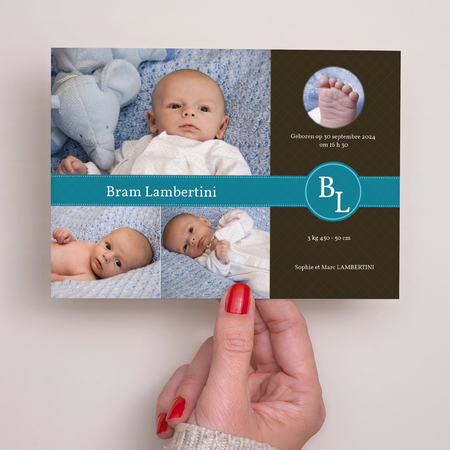 Uitnodigingskaart Geboorte Landschap Perfect ontwerp foto N° 3