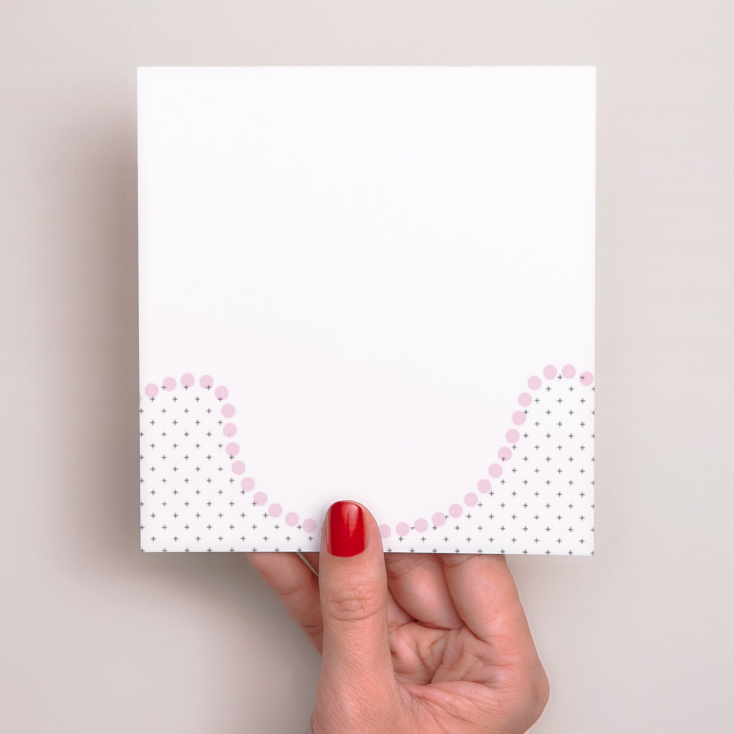 Uitnodigingskaart Communie Vierkant Roze rozenkrans foto N° 3