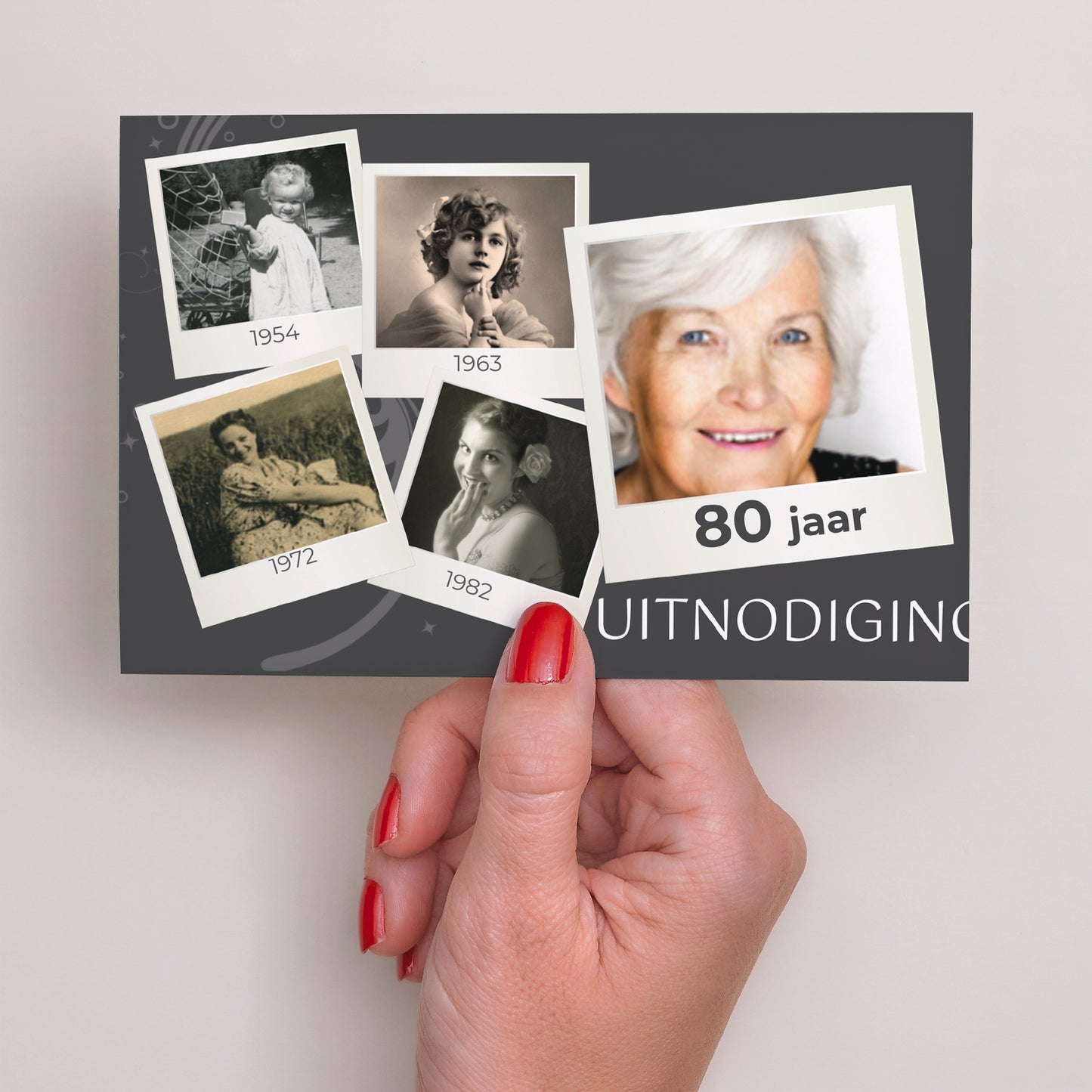 Uitnodigingen Verjaardag Volwassene Landschap Retrospectief foto N° 3