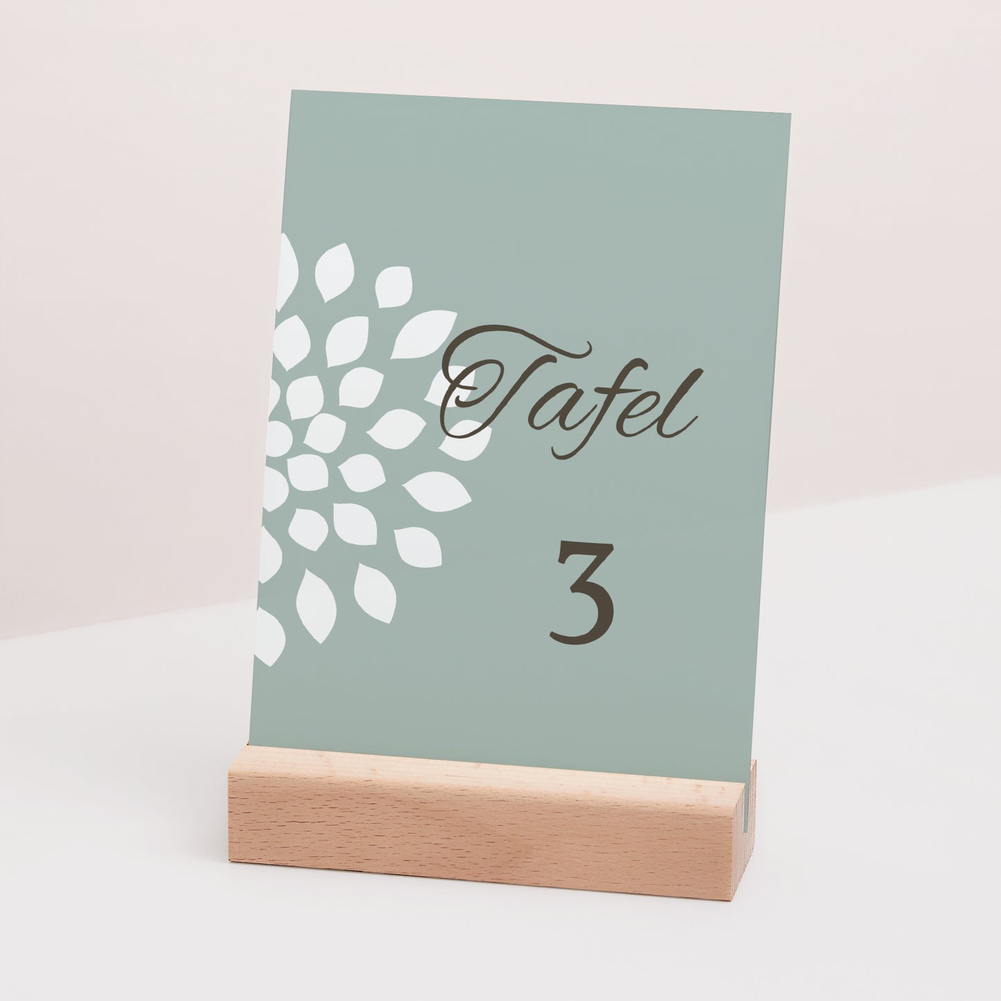 Tafelnummers Huwelijk Rechthoek Provençaals platteland foto N° 3