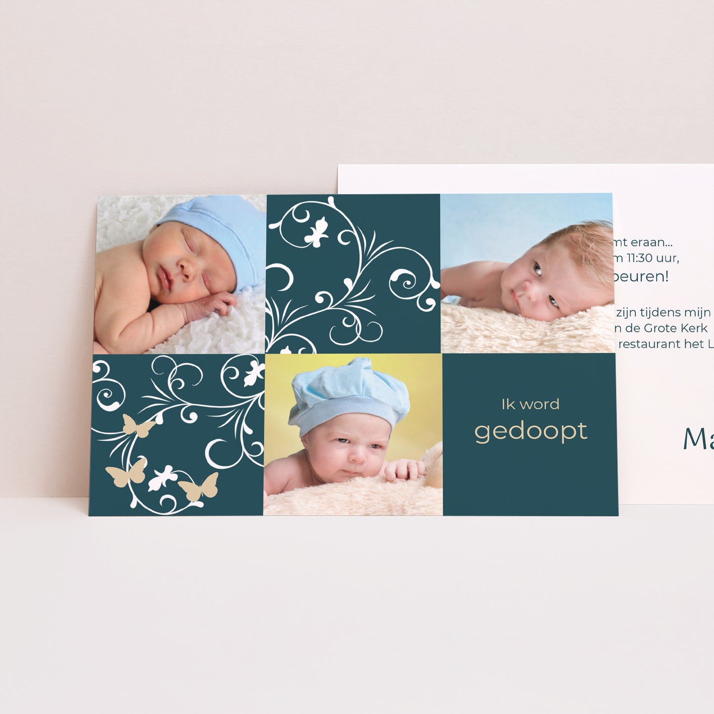 Uitnodigingskaart Doop Landschap Sacrament en foto's foto N° 1