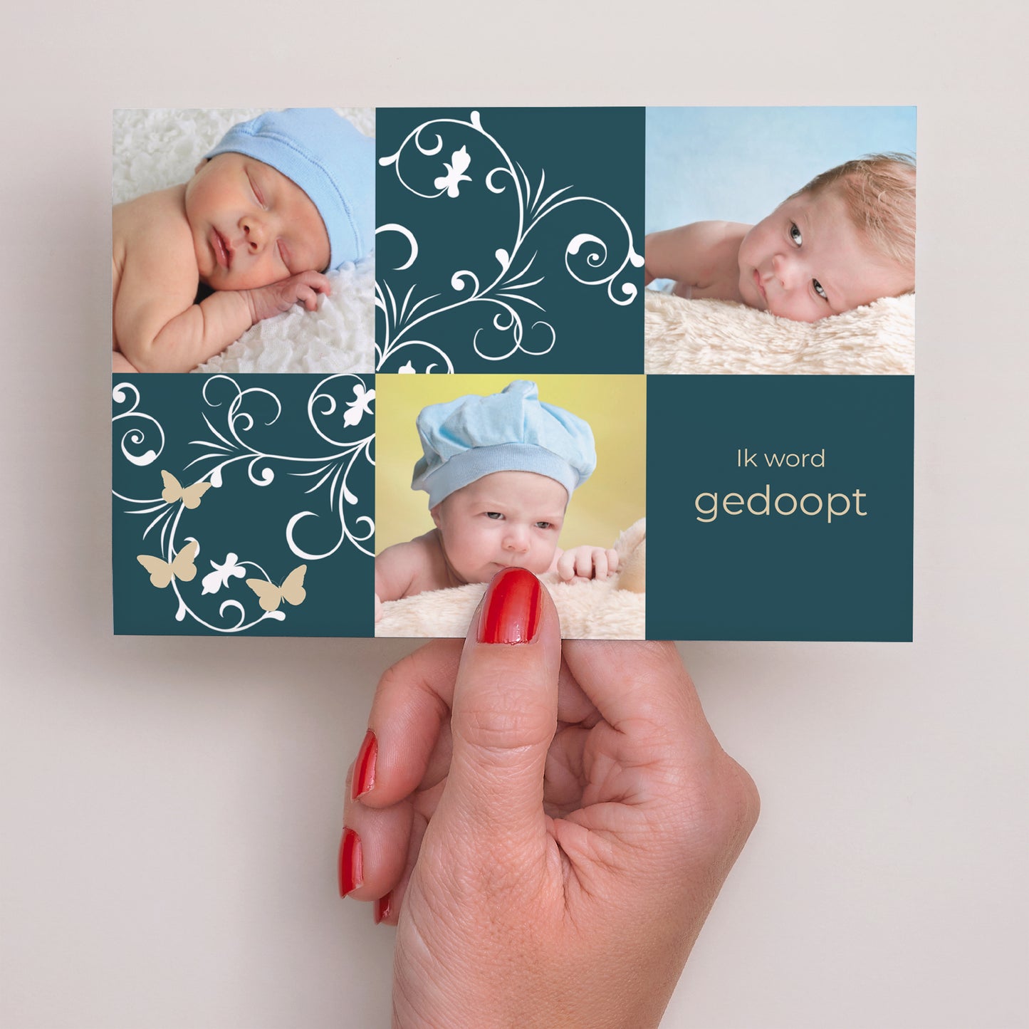 Uitnodigingskaart Doop Landschap Sacrament en foto's foto N° 3