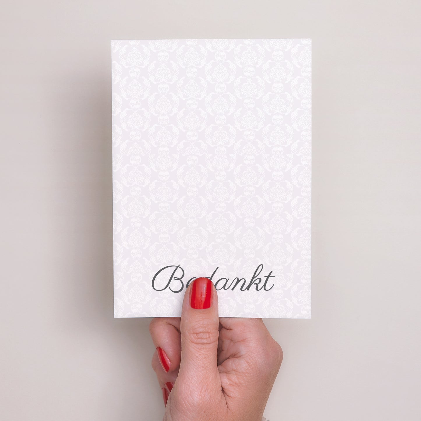Bedankkaart Communie Portret Geloofsbelijdenis - Roos foto N° 2