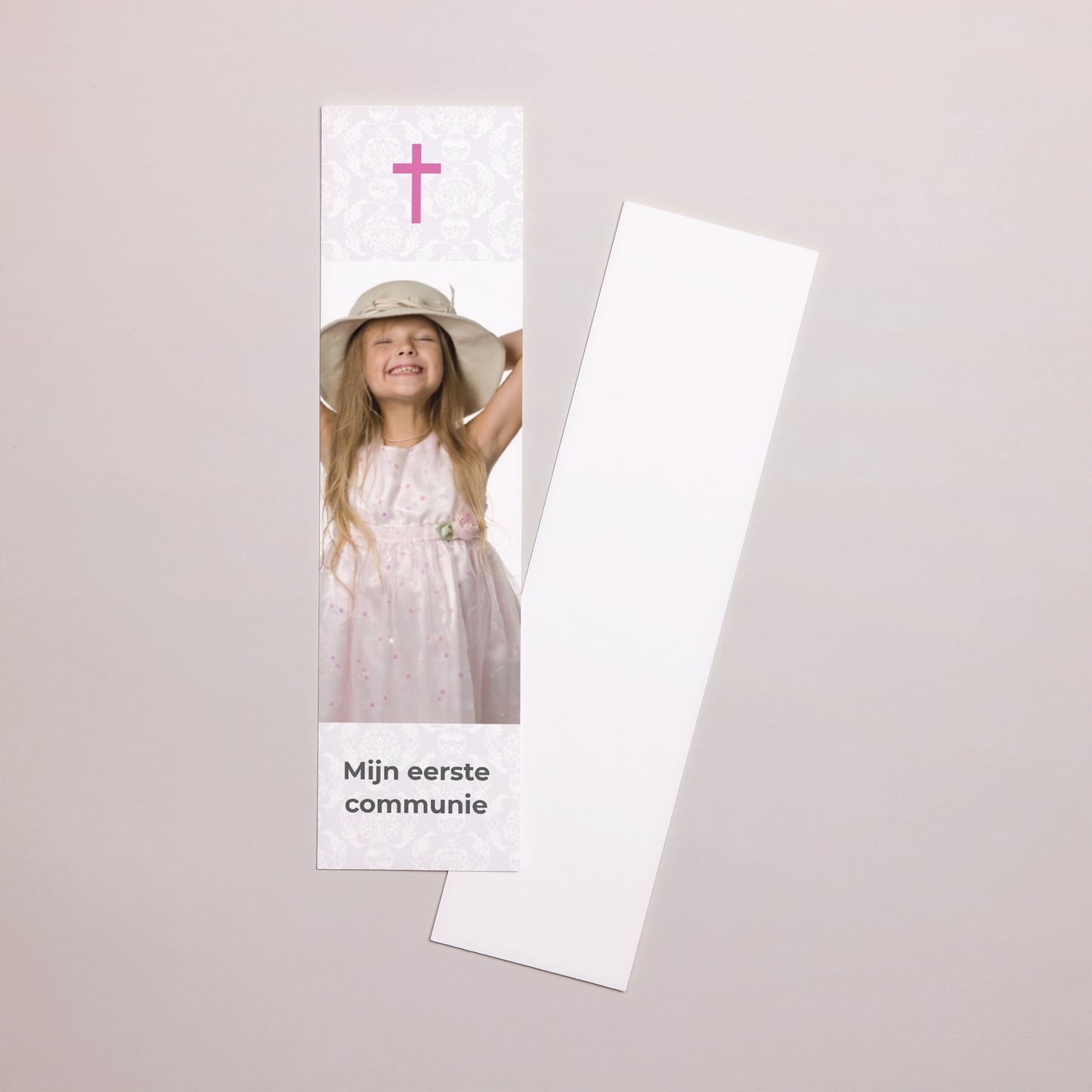 Boekenlegger Communie Bladwijzer Geloofsbelijdenis - Roos foto N° 1