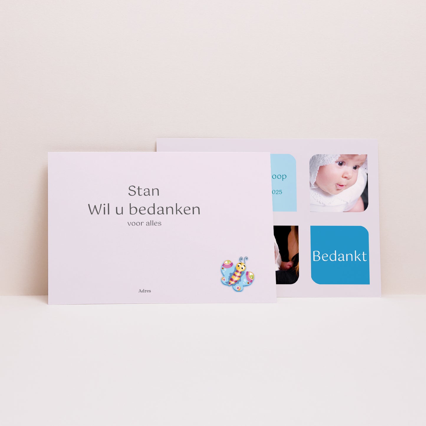 Bedankkaart Doop Landschap Multi-foto's foto N° 2
