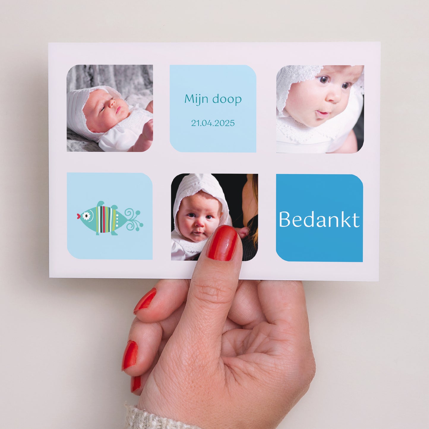 Bedankkaart Doop Landschap Multi-foto's foto N° 3