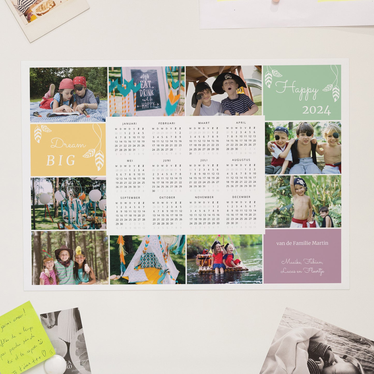 Kalender Eindejaar Magnetisch, enkelvoudig landschap Kleuren van het jaar foto N° 1