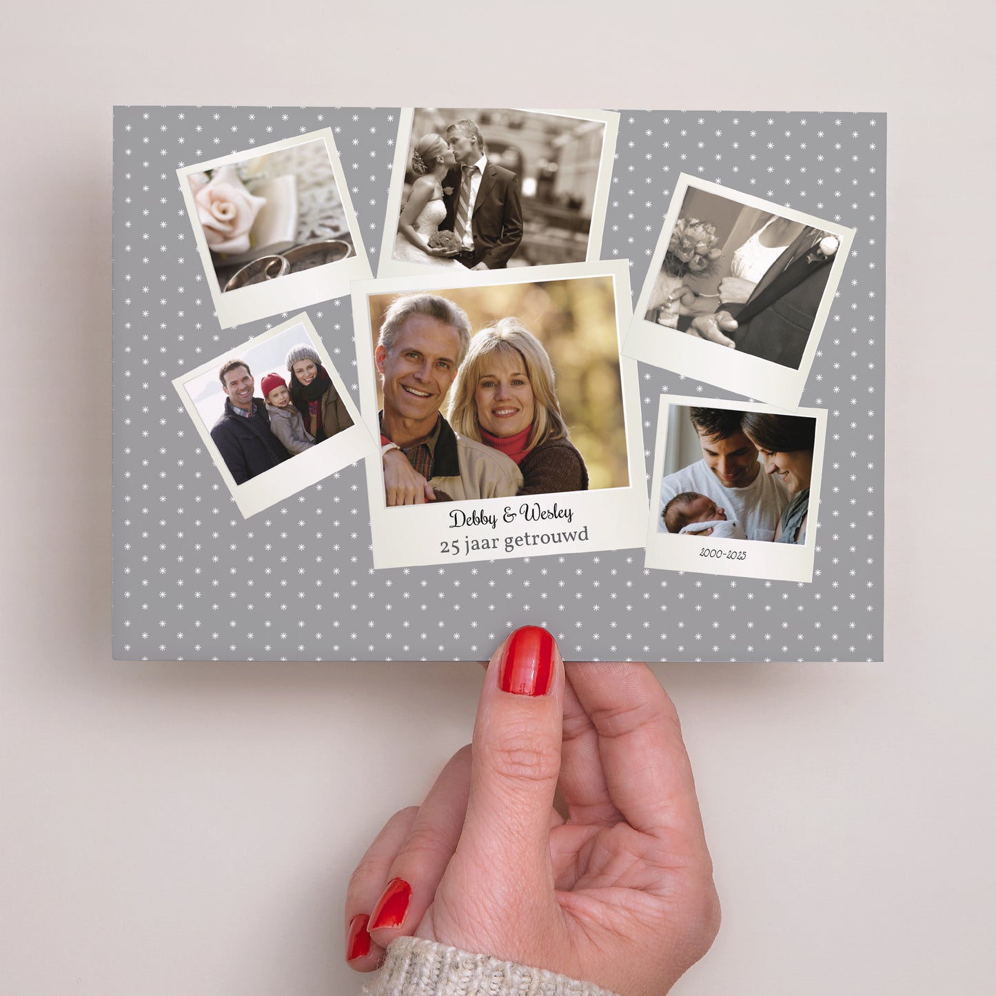 Uitnodigingen Huwelijksverjaardag Landschap wirwar van terugblikken foto N° 3