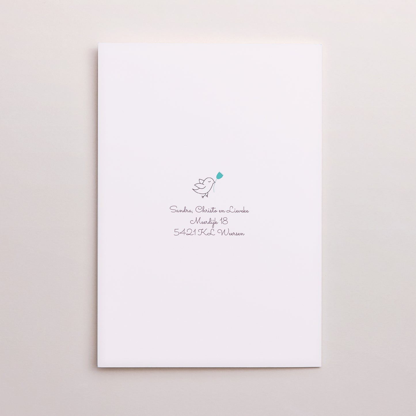 Uitnodigingen Communie Dubbel portretvenster Bloemen foto N° 3