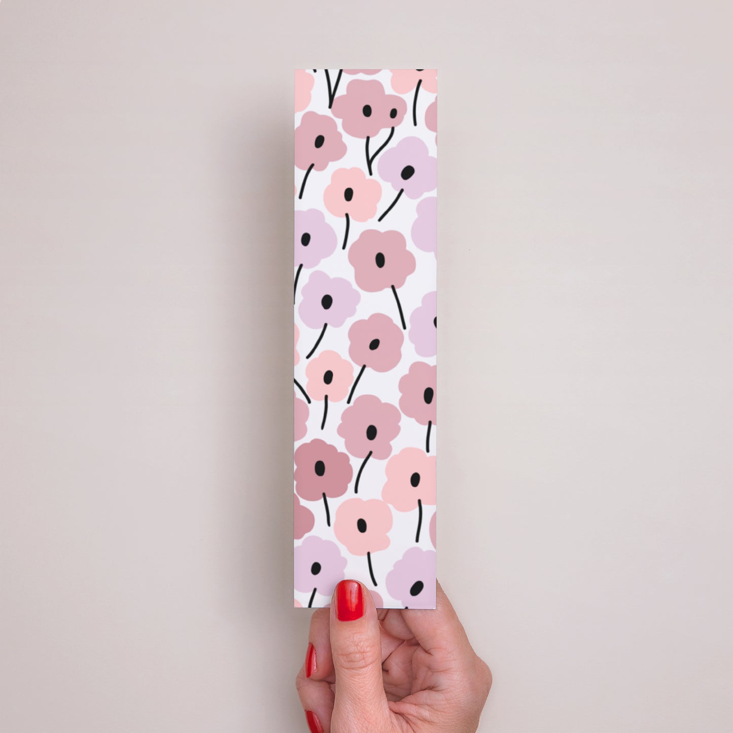 Boekenlegger Communie Bladwijzer Roze bloemen foto N° 3