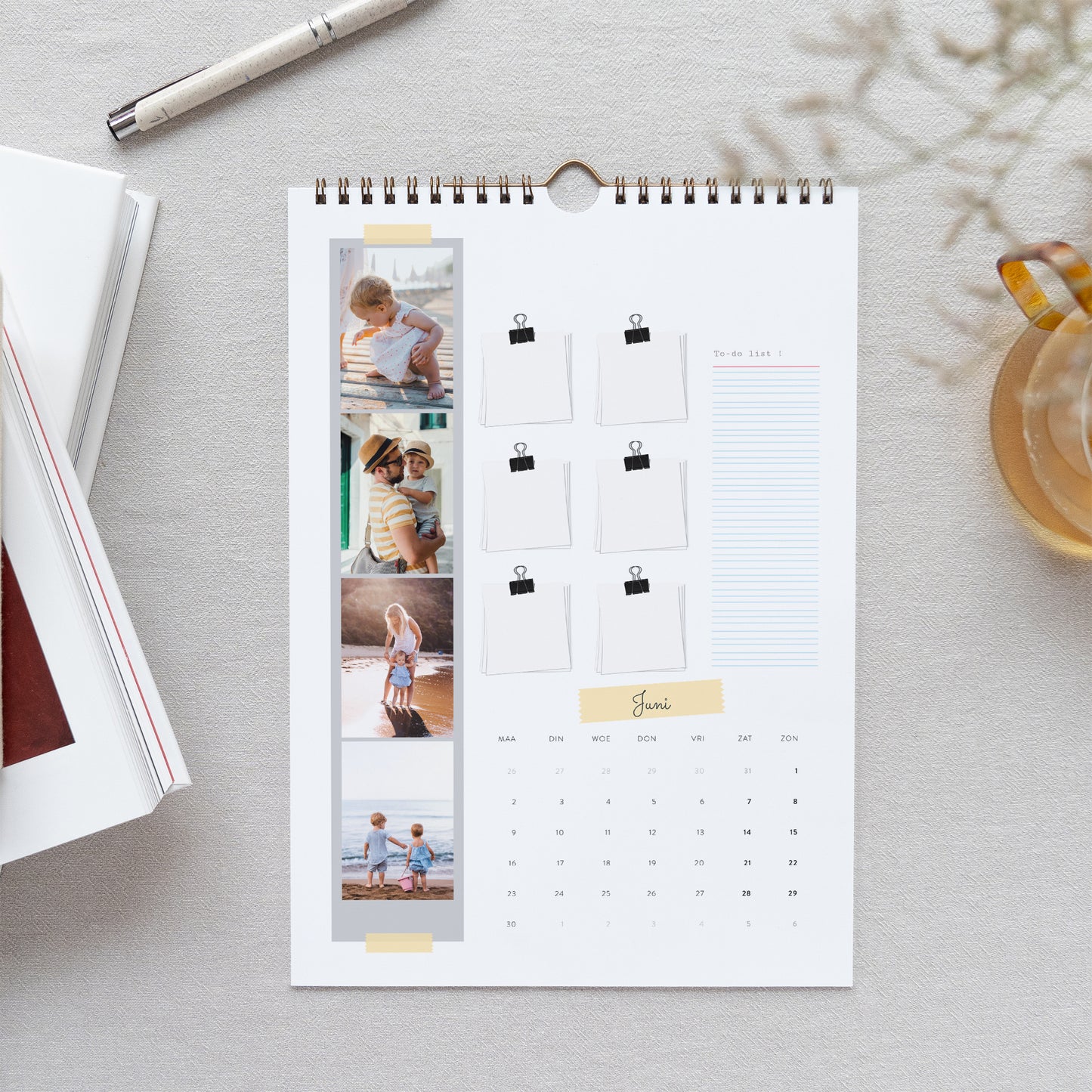 Kalender Eindejaar Muurschildering A4 Grootouders foto N° 2