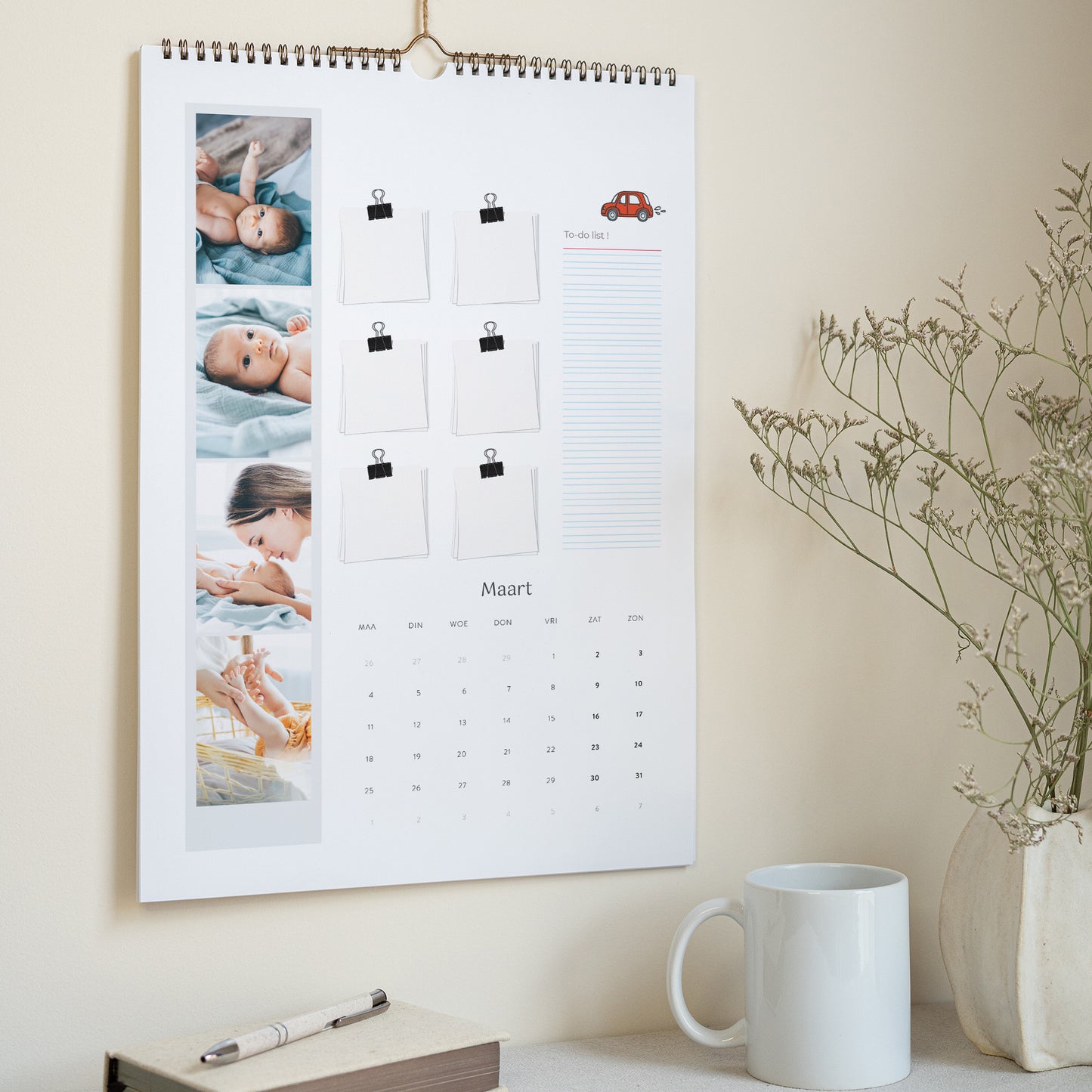 Kalender Eindejaar Muraal A3 Jongen foto N° 3