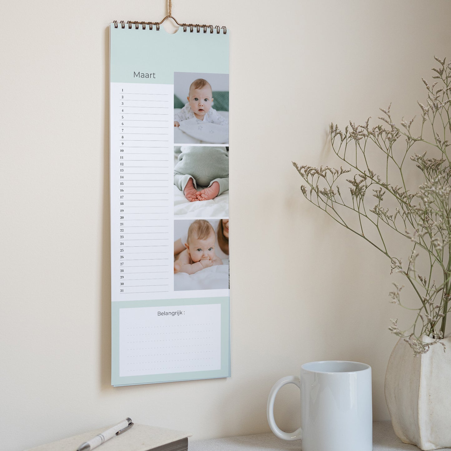 Kalender Eindejaar Perpetueel Jongetje foto N° 2