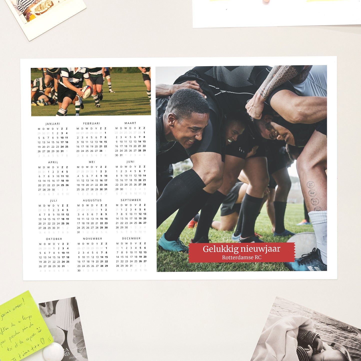 Kalender Eindejaar Magnetisch, enkelvoudig landschap Allemaal samen foto N° 1