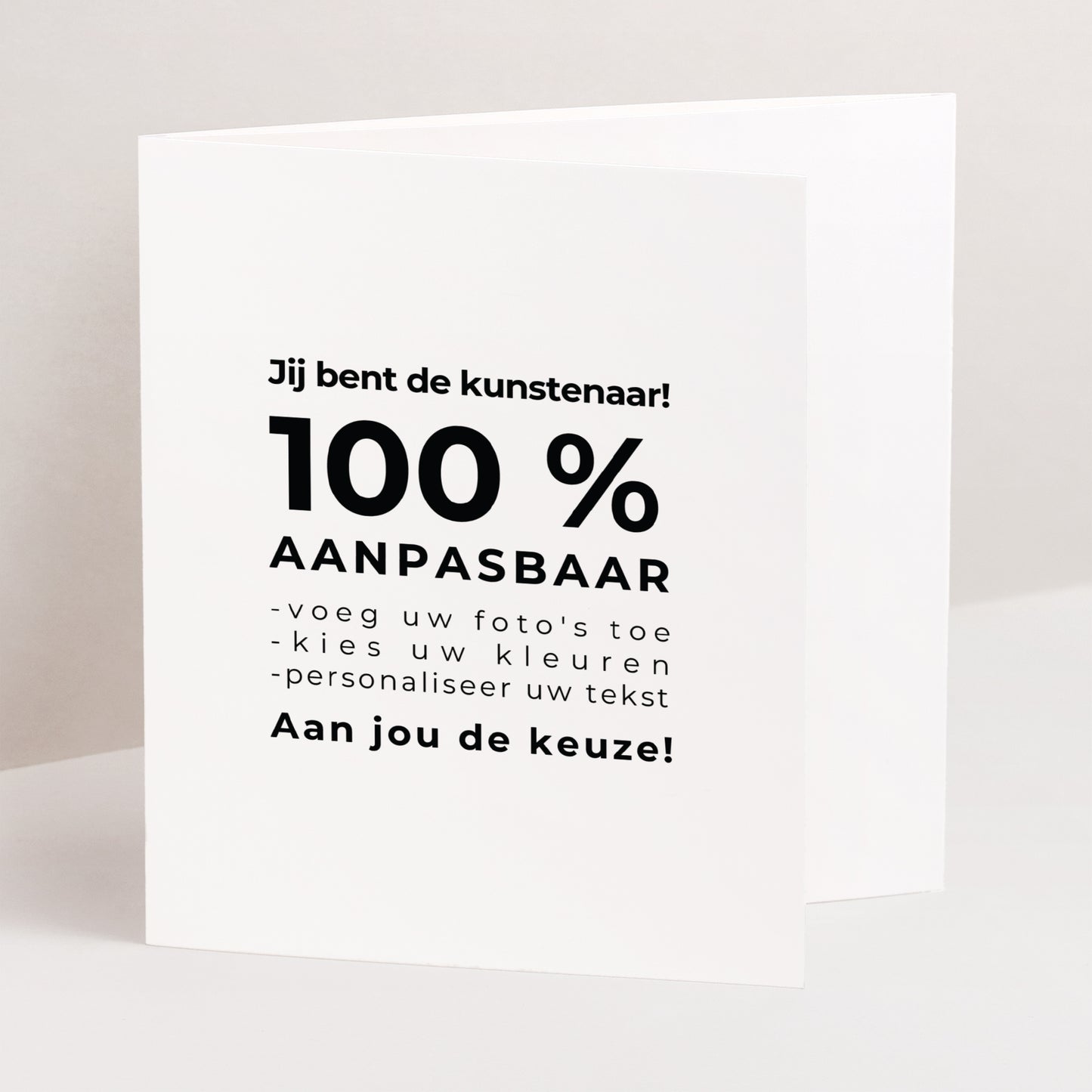 Wenskaart Eindejaar Asymmetrisch triptiek Doe Het Zelf III foto N° 1