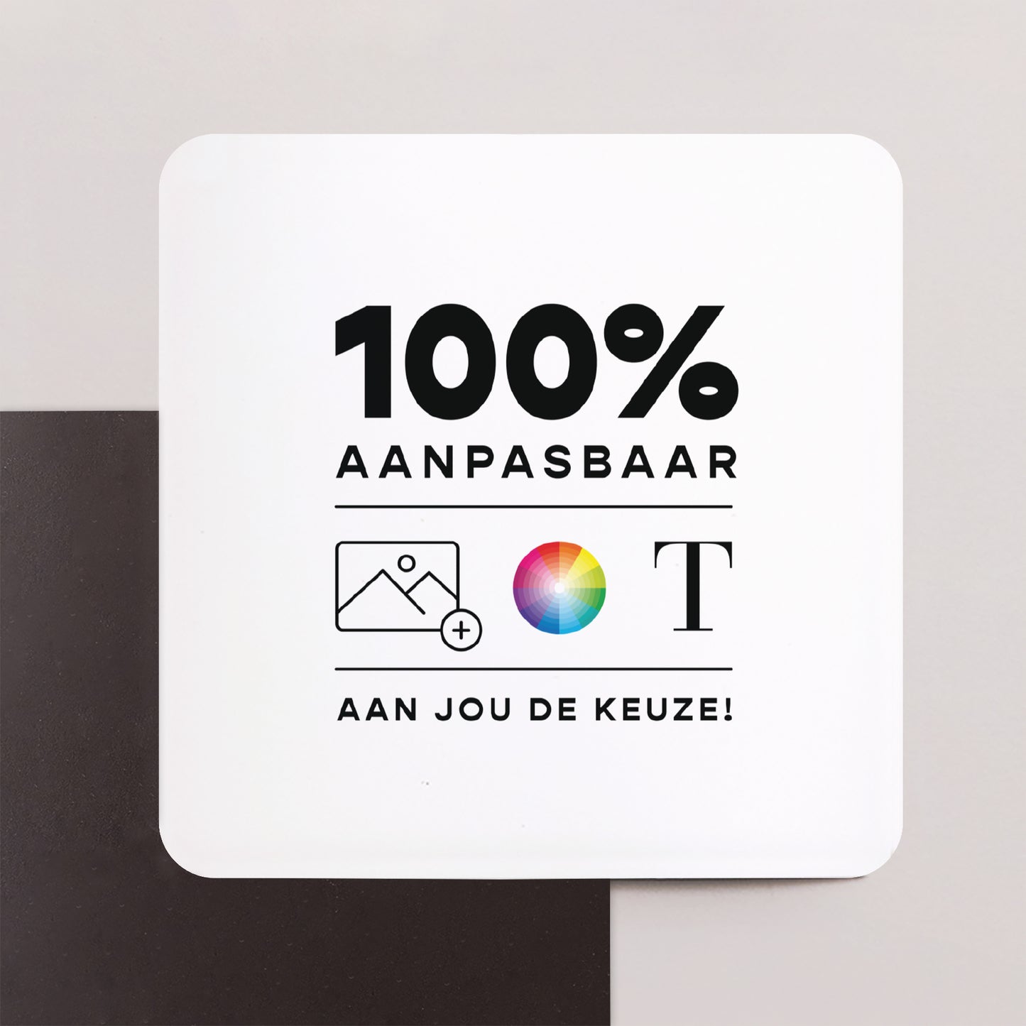 Wenskaart Eindejaar Set van 8, magnetisch, vierkante afgeronde hoeken Doe Het Zelf III foto N° 1