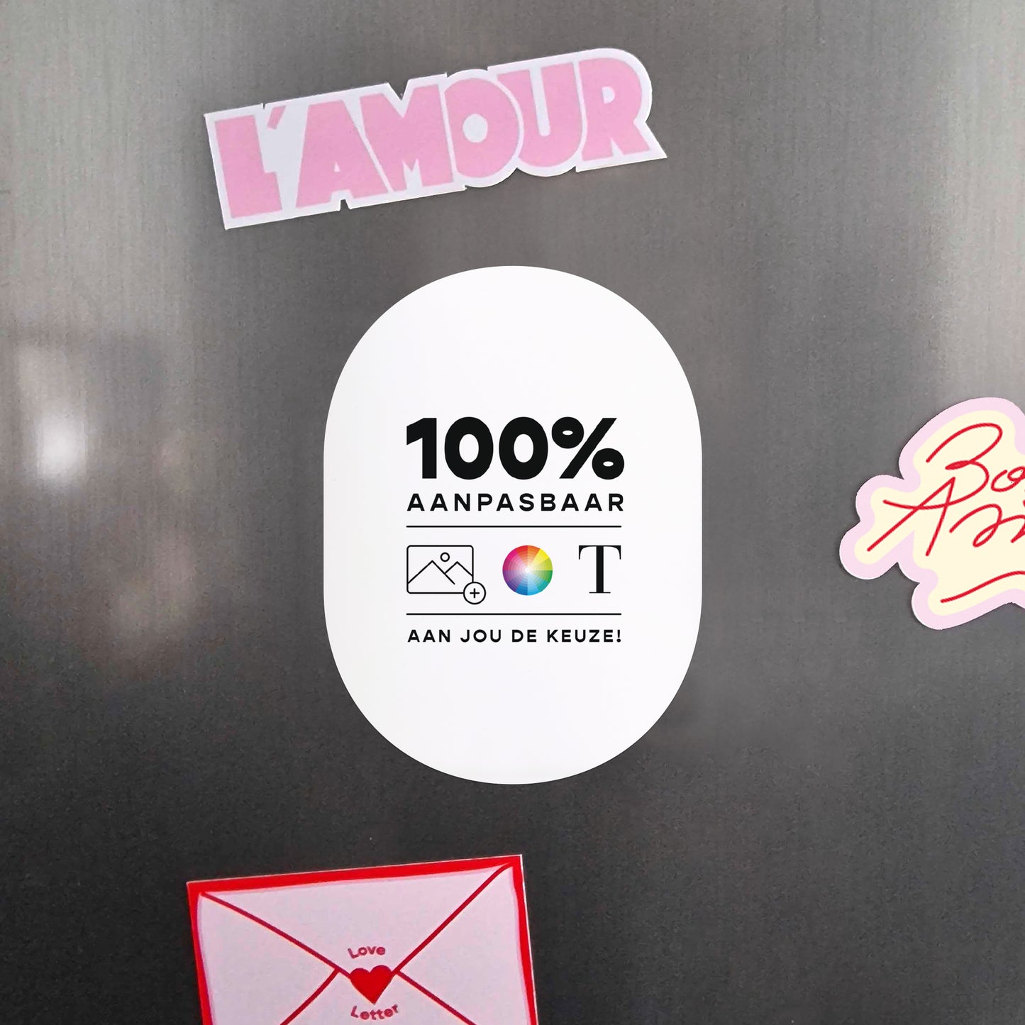 Wenskaart Eindejaar Set van 8, magnetisch, ovaal Doe Het Zelf III foto N° 4