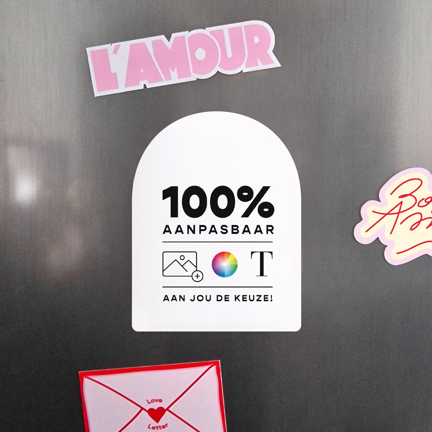 Wenskaart Eindejaar Set van 8, magnetisch, boog Doe Het Zelf III foto N° 4