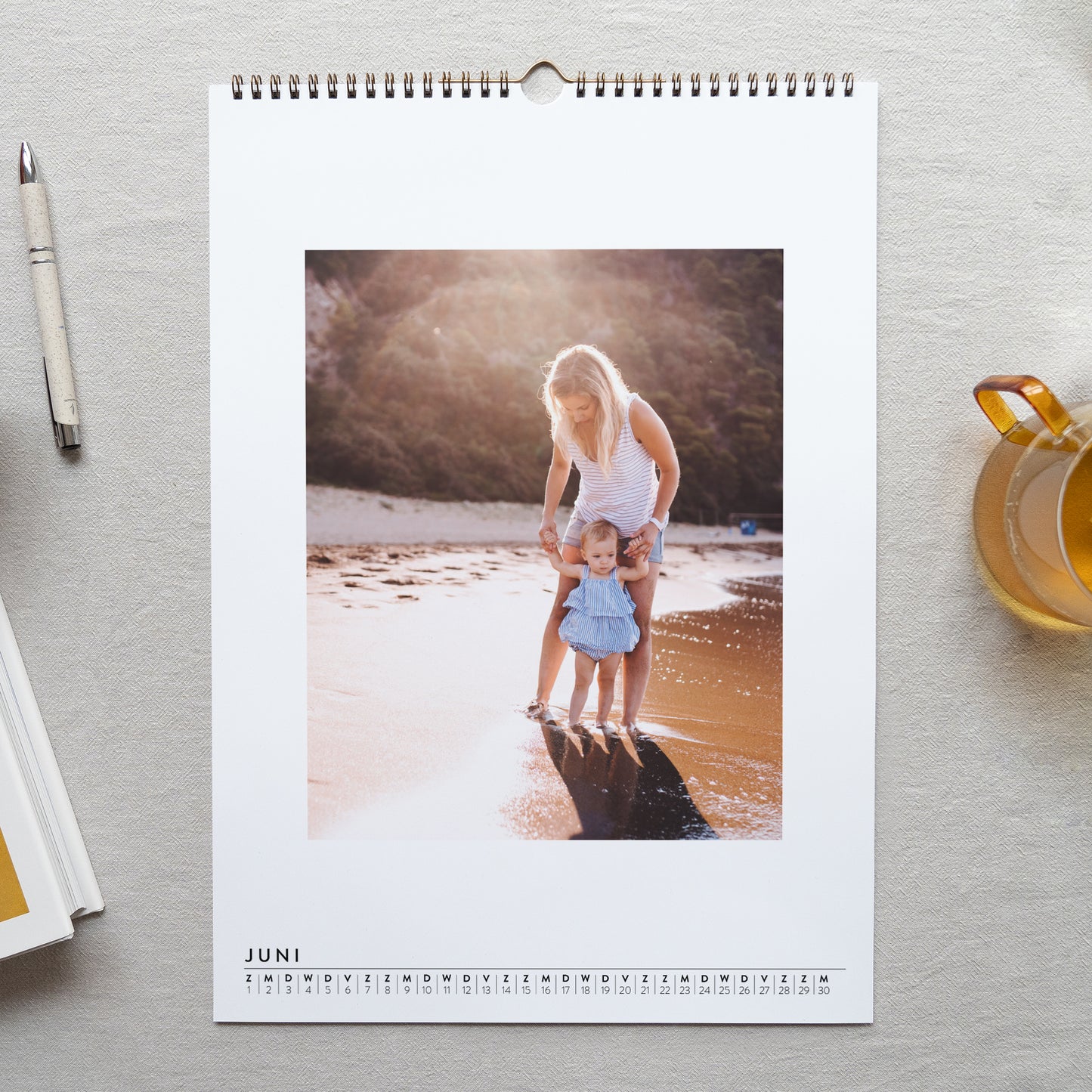 Kalender Eindejaar Muraal A3 Bloemrijke geest foto N° 2