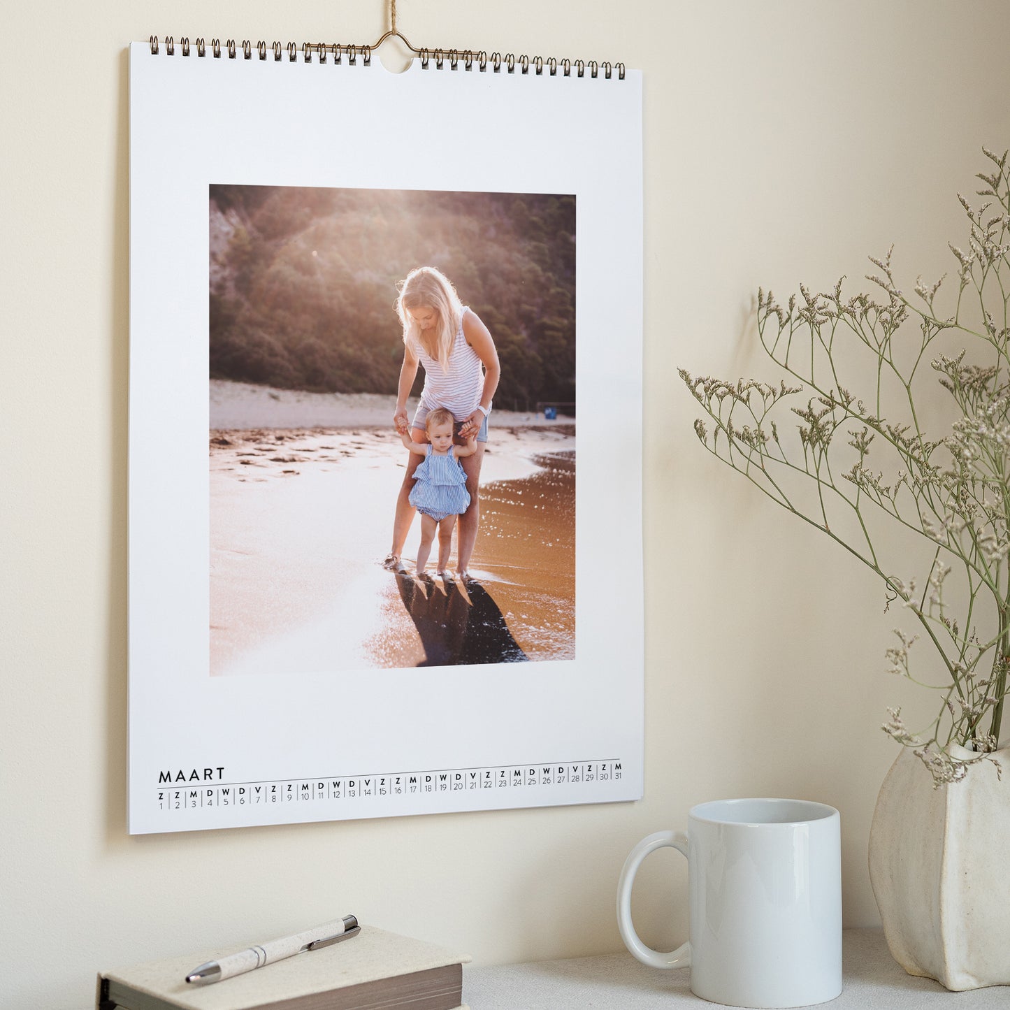 Kalender Eindejaar Muraal A3 Bloemrijke geest foto N° 3