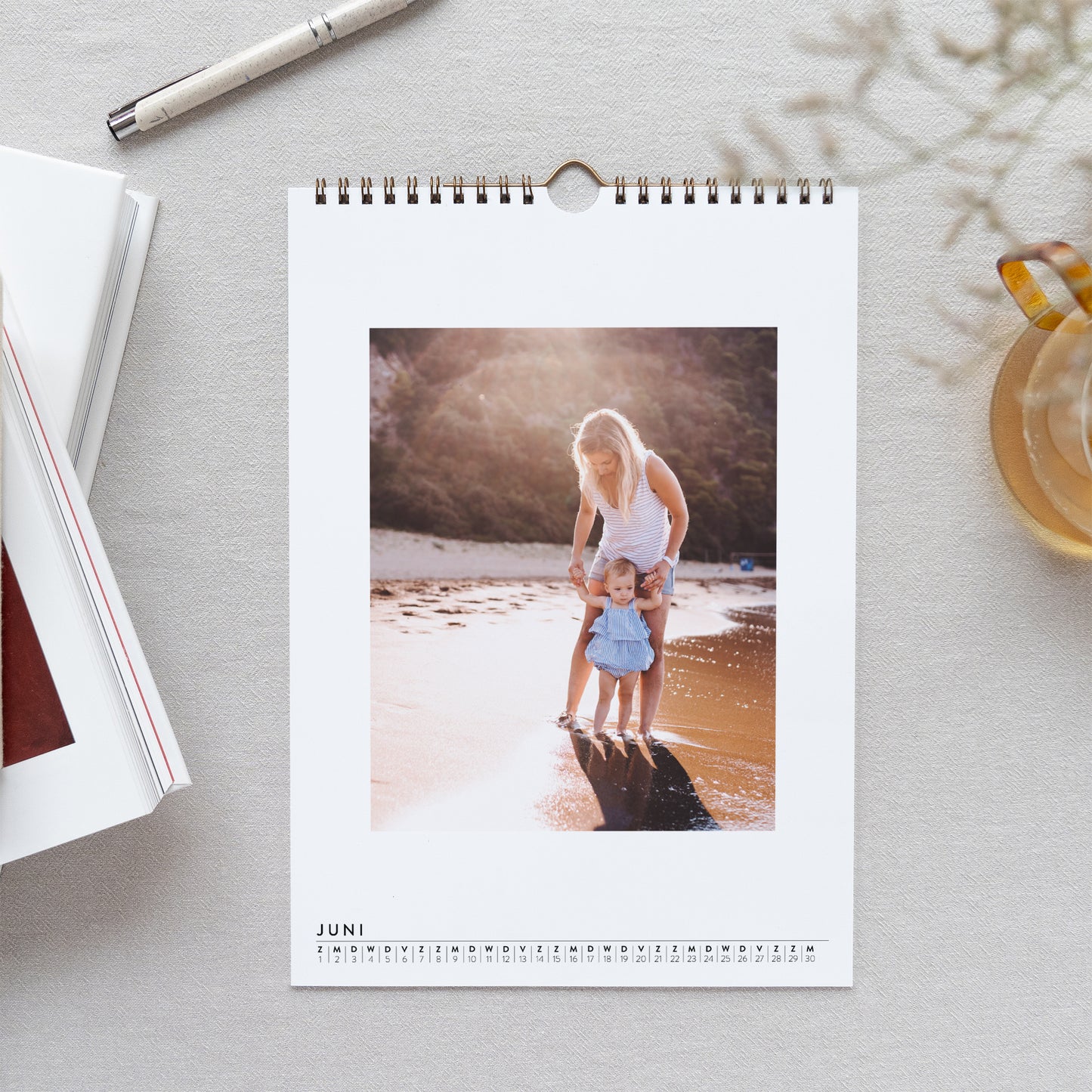 Kalender Eindejaar Muurschildering A4 Bloemrijke geest foto N° 2