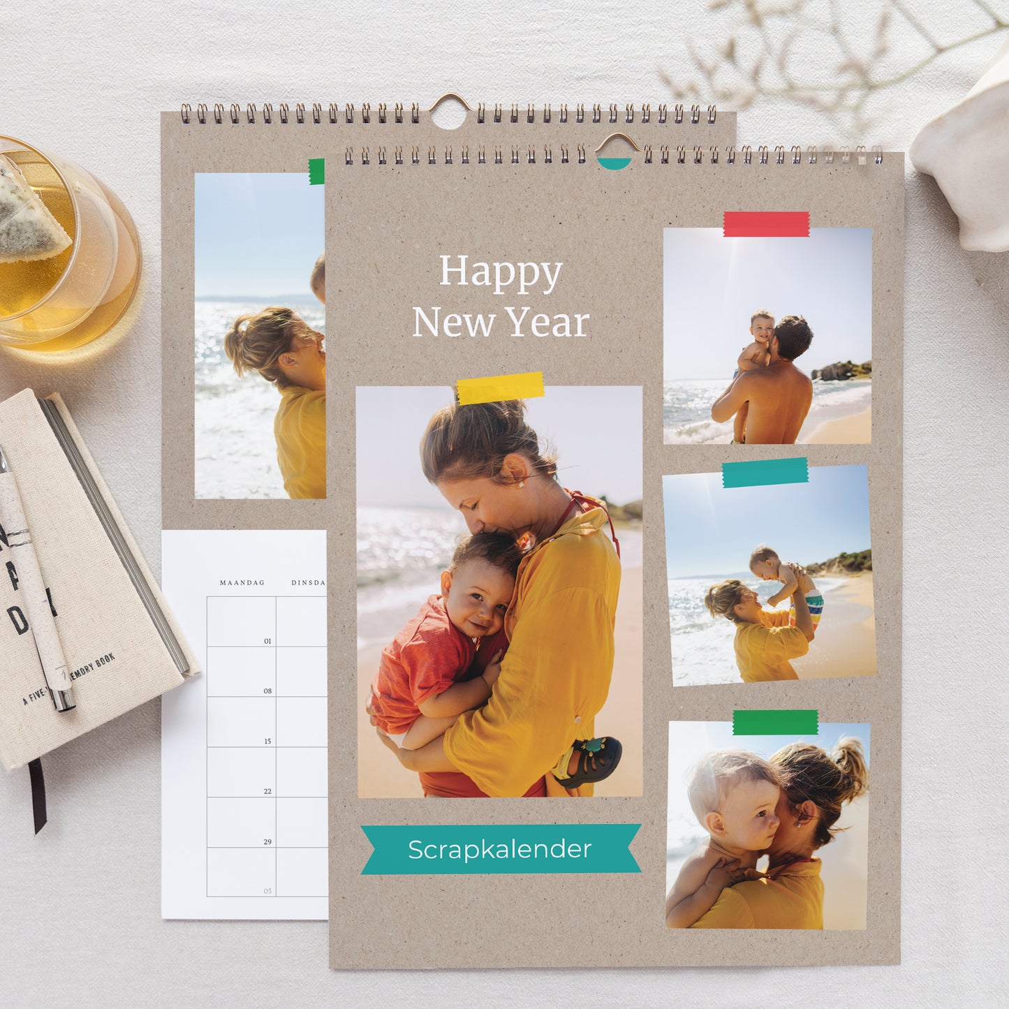 Kalender Eindejaar Muraal A3 Jaarlijkse wirwar foto N° 1