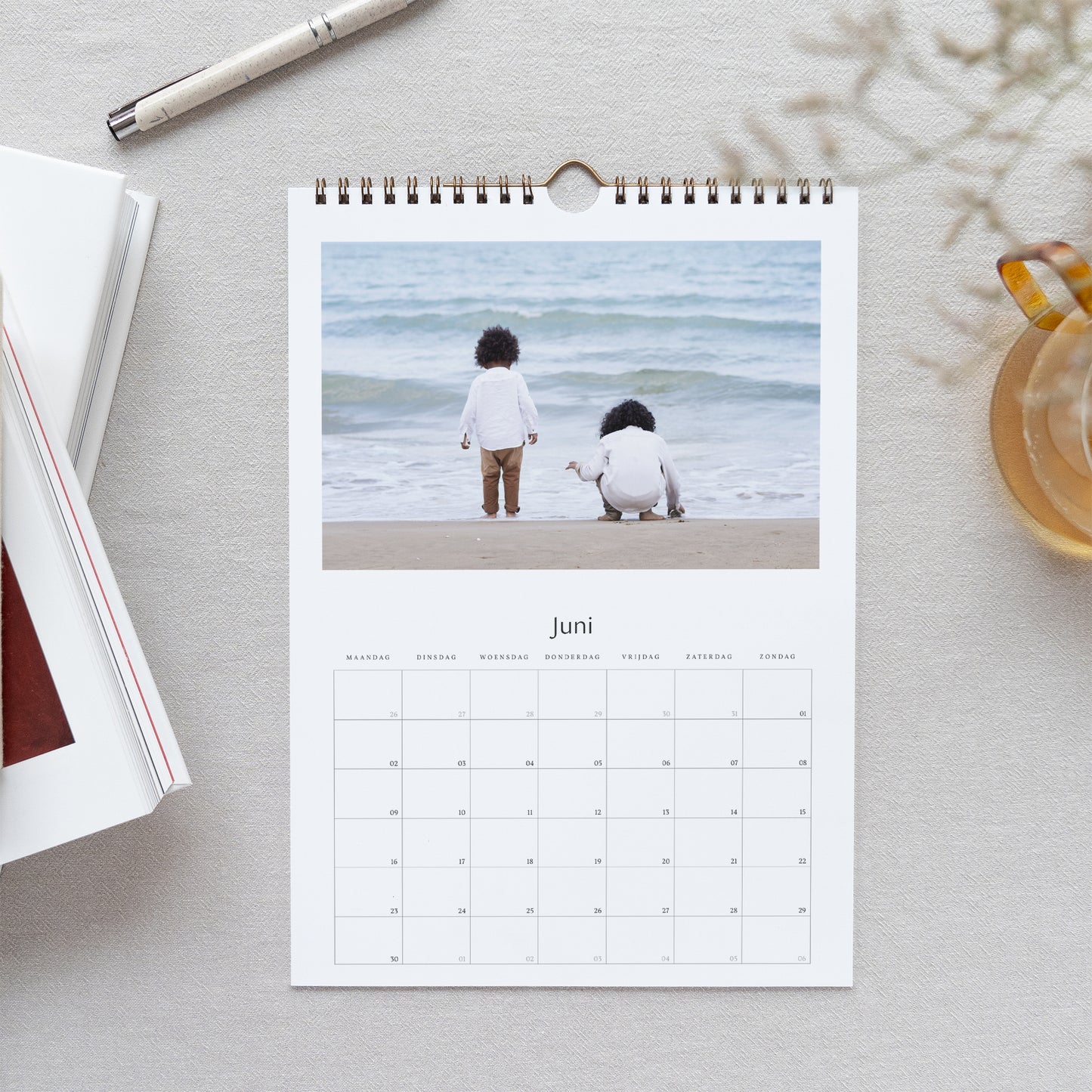 Kalender Eindejaar Muurschildering A4 Etnische foto N° 2
