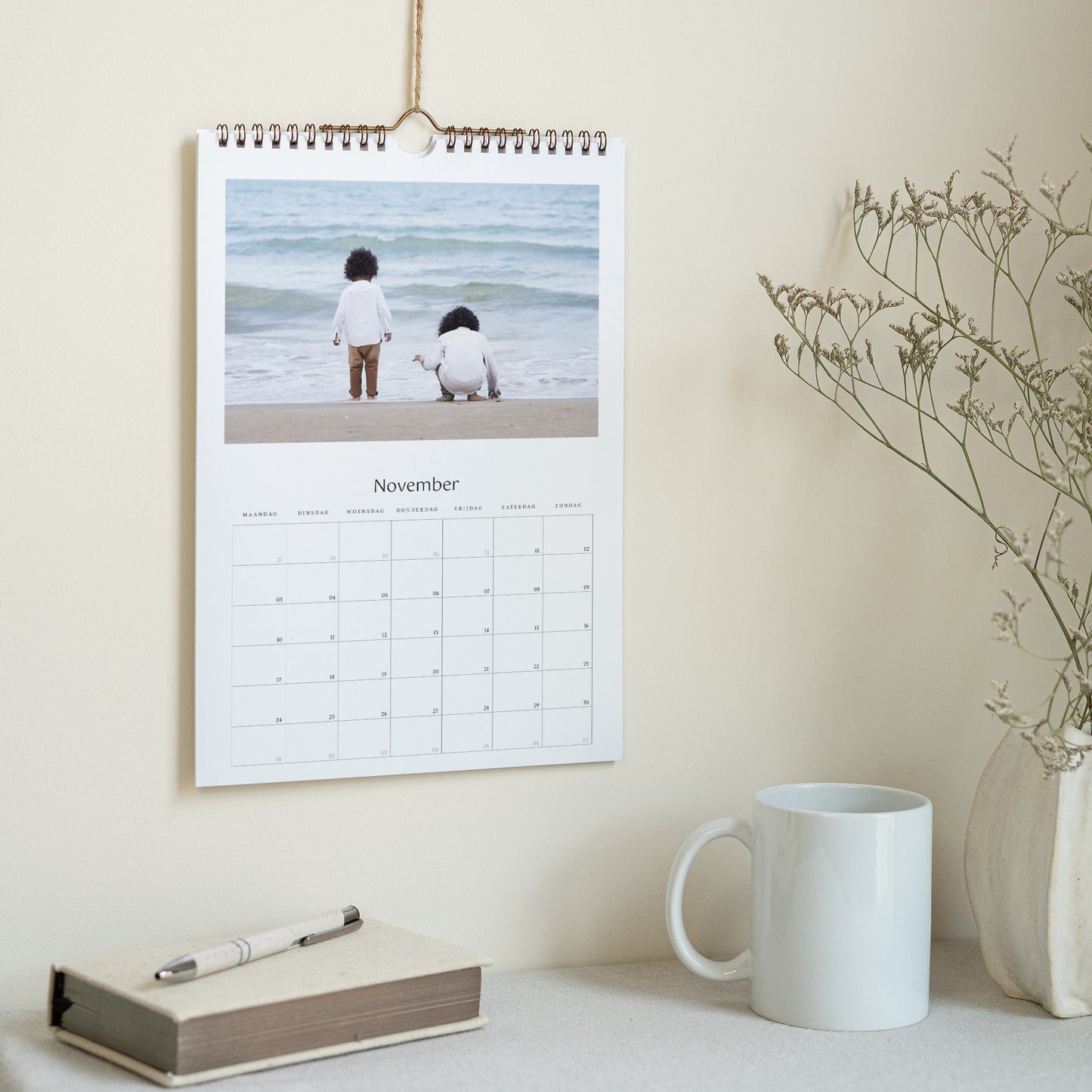 Kalender Eindejaar Muurschildering A4 Etnische foto N° 3