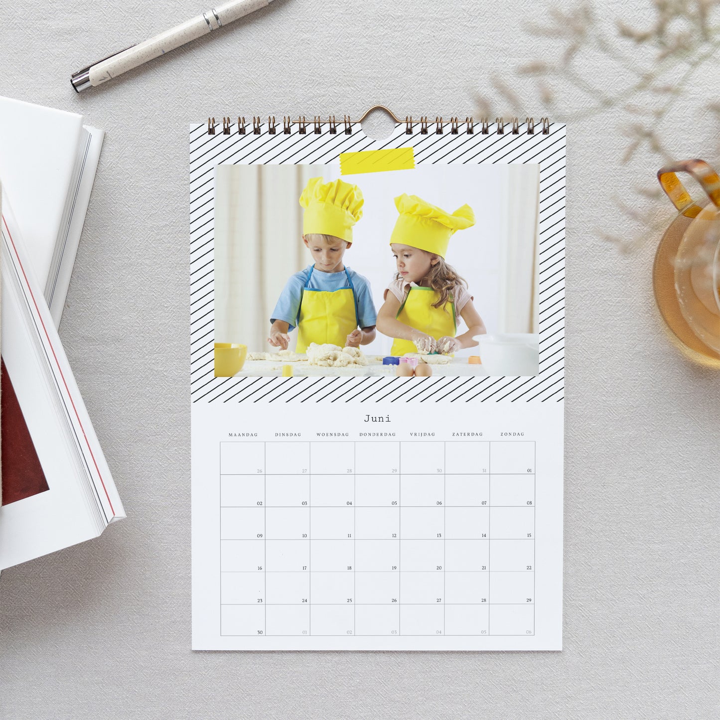 Kalender Eindejaar Muurschildering A4 Pop foto N° 2