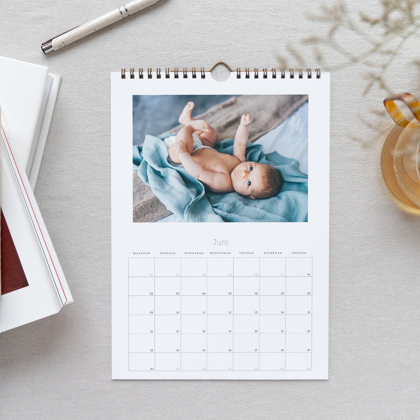 Kalender Eindejaar Muurschildering A4 Sterren foto N° 2