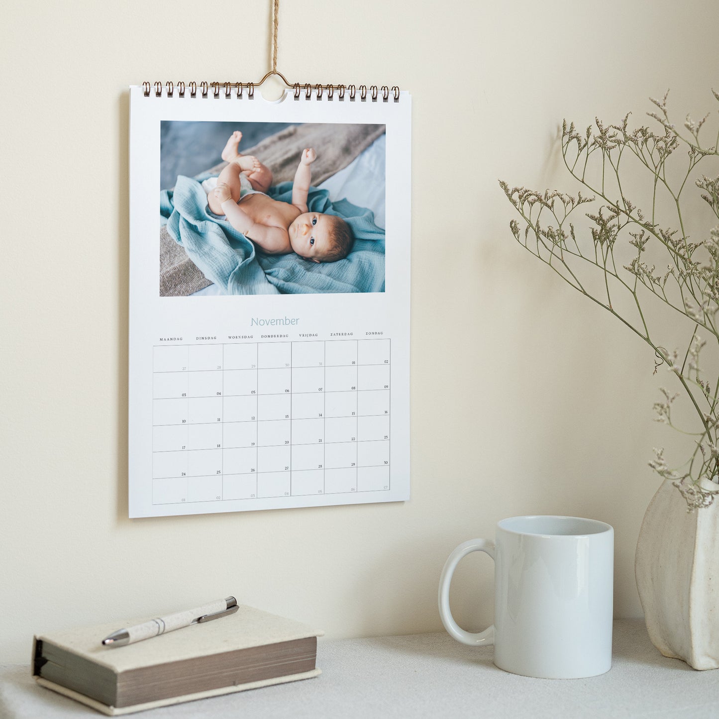 Kalender Eindejaar Muurschildering A4 Sterren foto N° 3