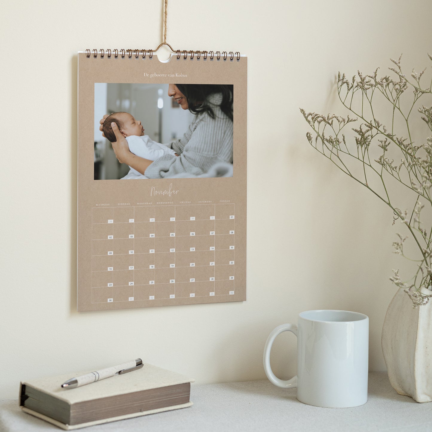 Kalender Eindejaar Muurschildering A4 Kraft multiphotos foto N° 2