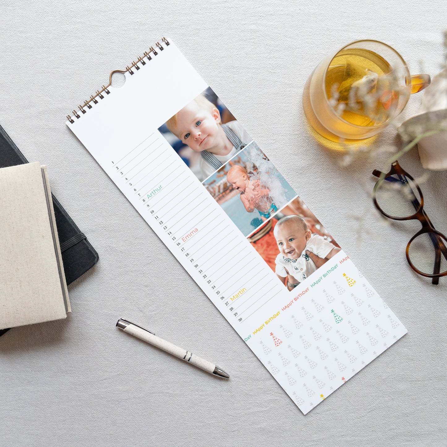 Kalender Eindejaar Perpetueel Verjaardagen foto N° 3