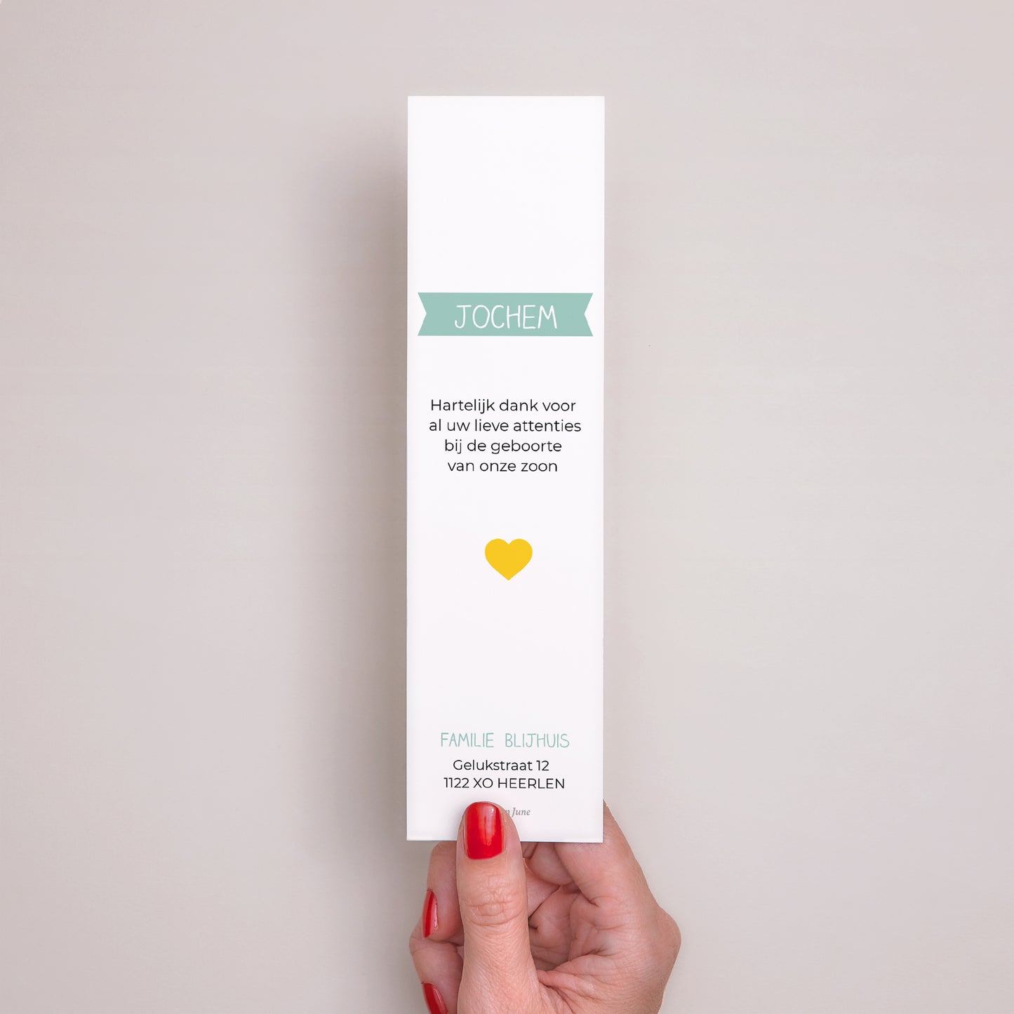 Bedankkaart Geboorte Bladwijzer Debriefing foto N° 3