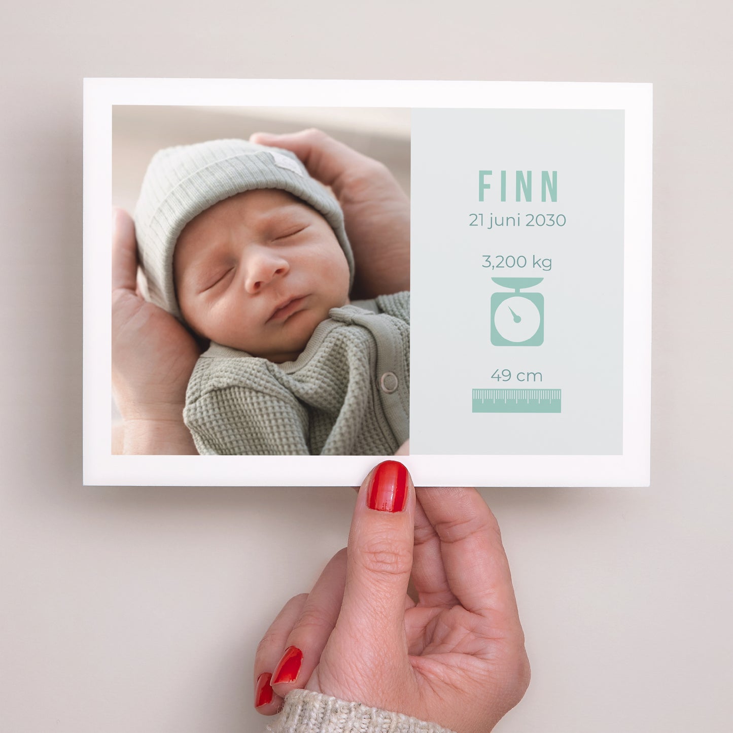 Uitnodigingskaart Geboorte Landschap Schitterend gezicht foto N° 3